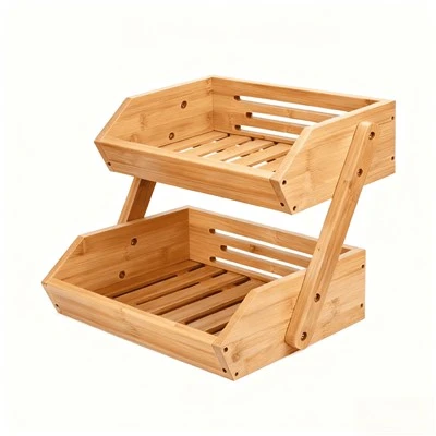 2-Tier banbou panyen fwi pou kontwa kwizin