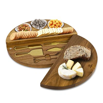 Revele ki jan Acacia Wood Charcuterie tablo mete vin konsantre nan tab la